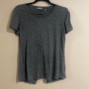 Athleta medium heather grey/blue workout t-shirt size medium with open back.